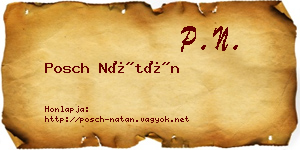 Posch Nátán névjegykártya